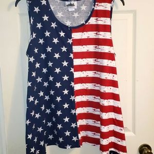 Patriotic shirt red white blue stars stripes